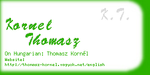 kornel thomasz business card